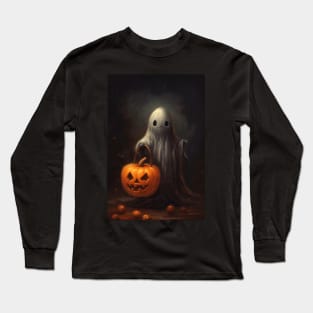 small scary and cute ghost Long Sleeve T-Shirt